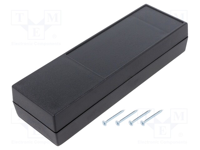 Enclosure: multipurpose; X: 59mm; Y: 189mm; Z: 38mm; ABS; black