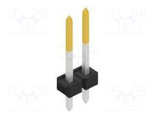 Connector: pin strips; pin header; male; PIN: 2; 2.54mm; THT; 1x2