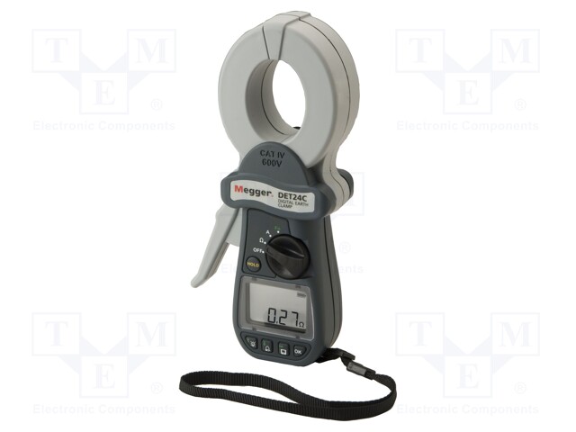 Clamp ground resistance meter; LCD 4 digits; 16÷400Hz; IP30