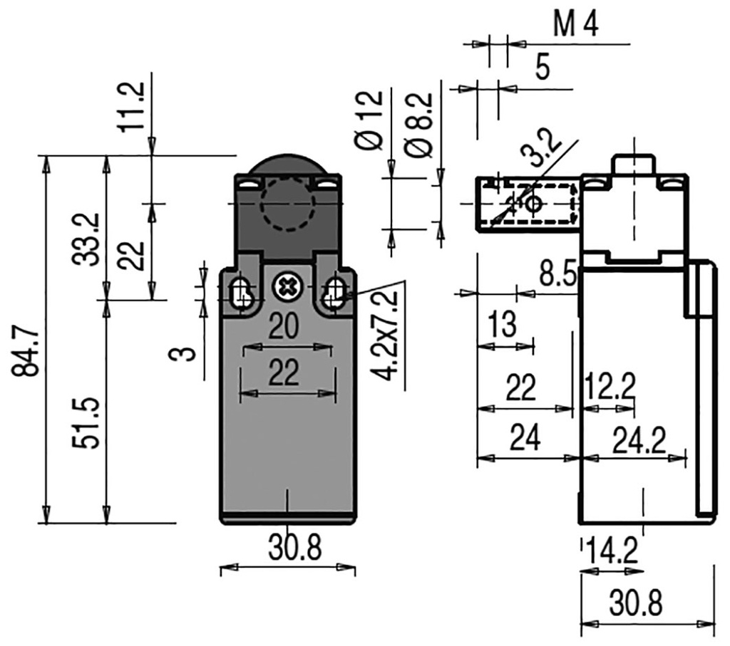 Safety switch: hinged; Series: FR; NC + NO x2; IP67; -25÷80°C