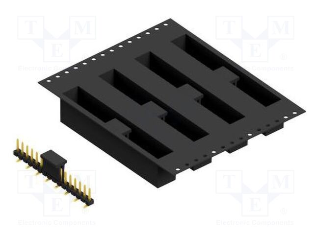 Connector: pin strips; pin header; male; PIN: 16; 2.54mm; SMT; 1x16