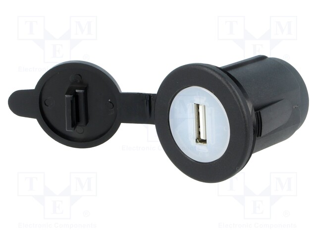 Automotive power supply; USB A socket; Sup.volt: 12÷24VDC; black