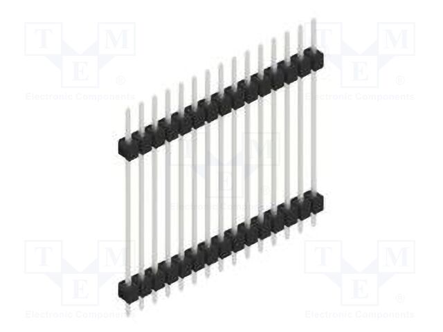 Connector: pin strips; pin header; male; PIN: 15; 2.54mm; THT; 1x15