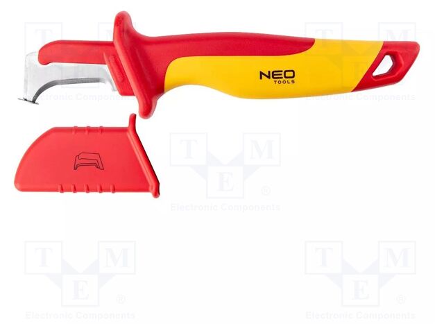 Knife; for electricians; semicircular,with guide shoe; 180mm