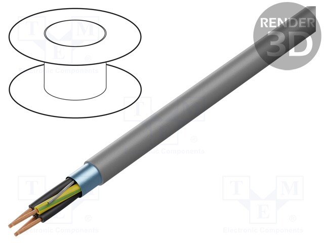 Wire; BiT 500 (ST) H; 5G0,75mm2; Al-PET foil; LSZH; grey; 300/500V