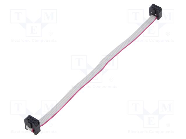 Ribbon cable with IDC connectors; Tape ph: 1.27mm; 0.2m; 6x28AWG