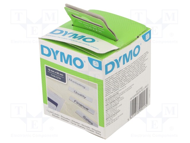 Label; Width: 50mm; Colour: white; L: 12mm