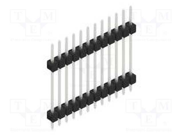 Connector: pin strips; pin header; male; PIN: 12; 2.54mm; THT; 1x12