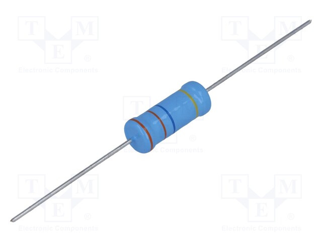 Resistor: metal glaze; THT; 33MΩ; 1W; ±5%; Ø6.8x19mm; 200ppm/°C