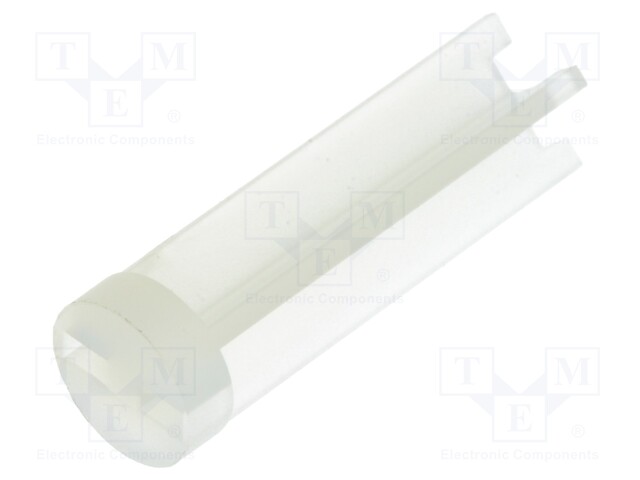 Spacer sleeve; LED; Øout: 6mm; ØLED: 5mm; L: 19.1mm; natural; UL94V-2