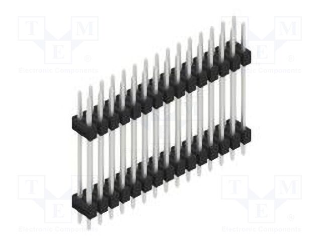 Connector: pin strips; pin header; male; PIN: 30; 2.54mm; THT; 2x15