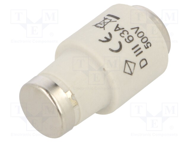 Fuse: fuse; gF,quick blow; 63A; 500VAC; DIII