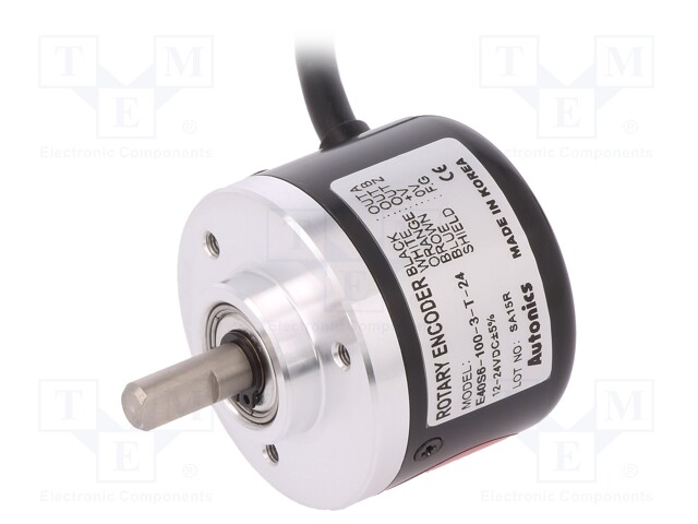 Encoder: incremental; Usup: 12÷24VDC; 100imp/revol; shaft 6mm