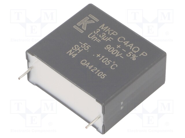 Capacitor: polypropylene; DC-Link; 3.3uF; ESR: 14.2mΩ; THT; ±5%