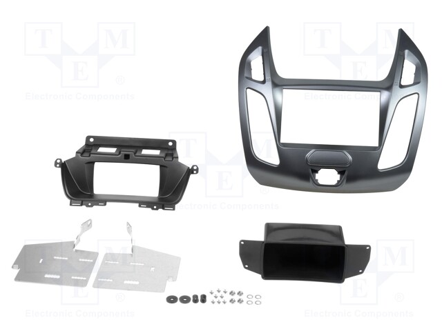 Radio mounting frame; Ford; 2 DIN; silver