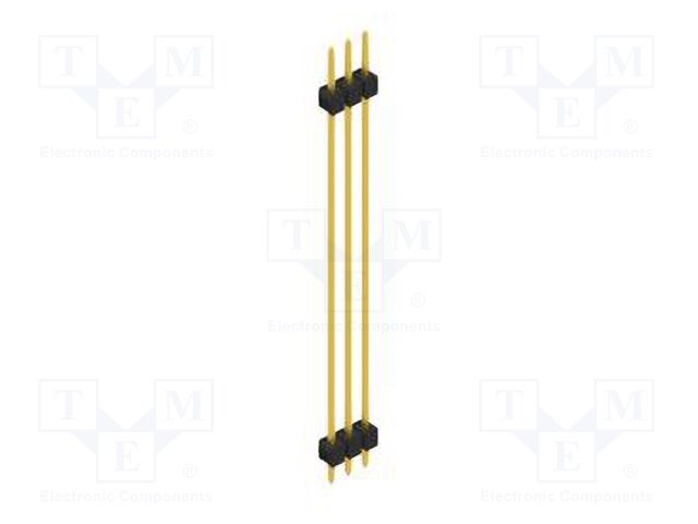 Connector: pin strips; pin header; male; PIN: 3; 2.54mm; THT; 1x3