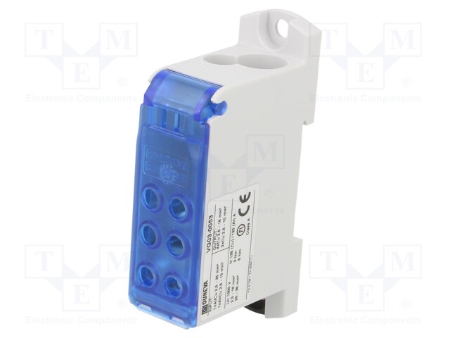 Splice terminal: distribution block; OJL; ways: 1; terminals: 8