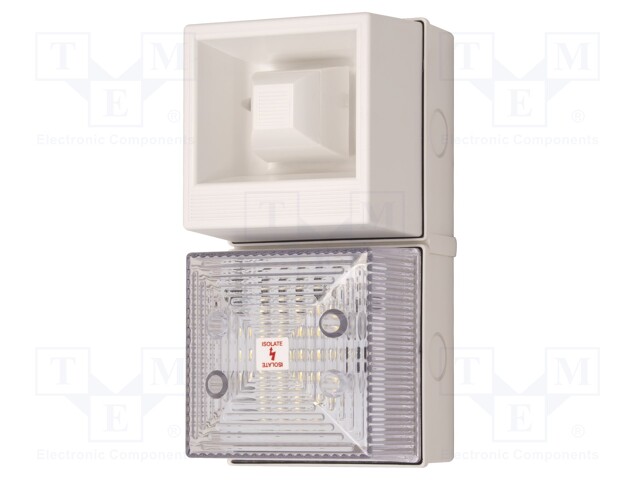 Signaller: lighting-sound; 24VDC; siren,flashing light; LED; IP65