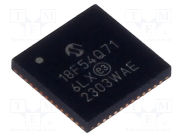 IC: PIC microcontroller; Memory: 16kB; SRAM: 1kB; EEPROM: 256B; SMD