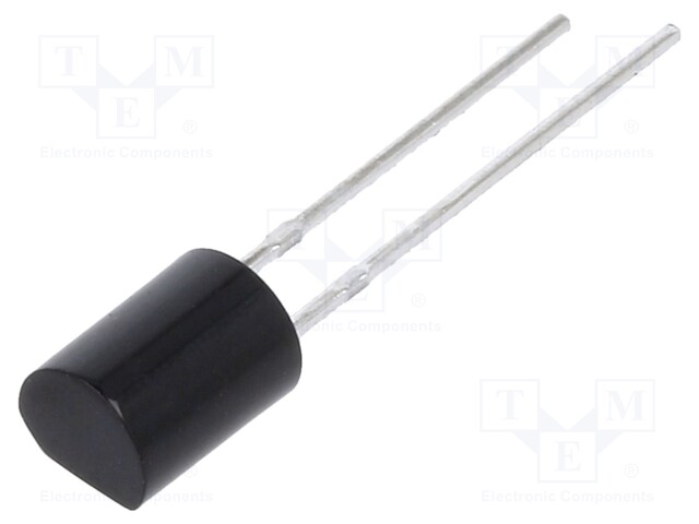 PIN photodiode; THT; 940nm; 5nA; rounded; flat; black