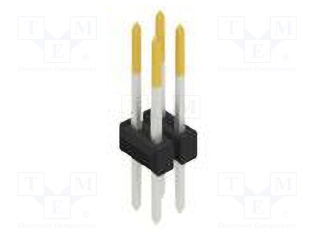 Connector: pin strips; pin header; male; PIN: 4; 2.54mm; THT; 2x2