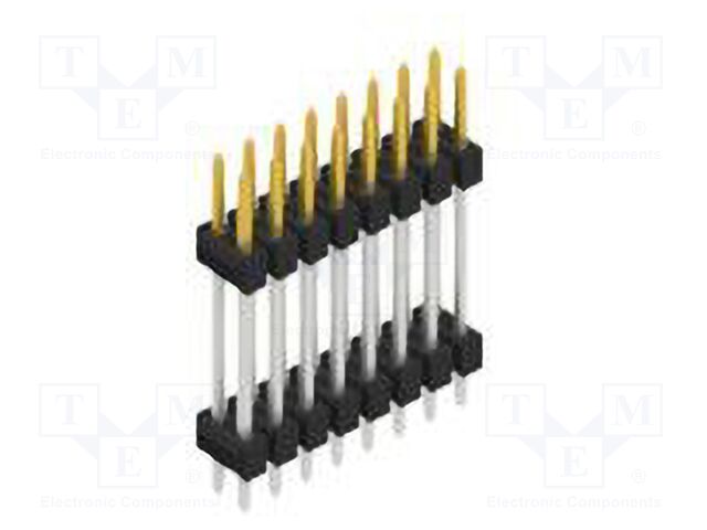 Connector: pin strips; pin header; male; PIN: 16; 2.54mm; THT; 2x8