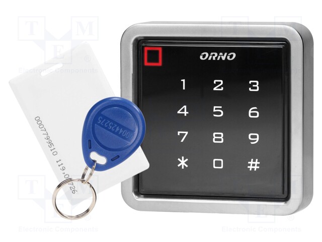 RFID combination lock; wall mount; 12VDC; IP68; -45÷60°C; 0÷99s