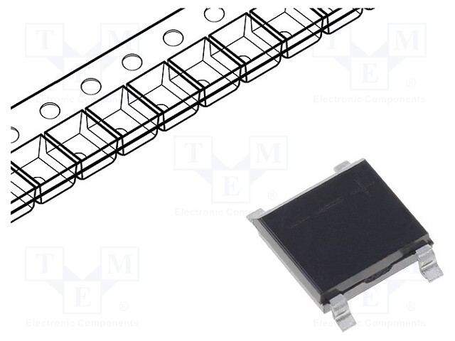 Single-phase bridge rectifier; Urmax: 800V; If: 1A; Ifsm: 30A; ABS