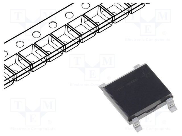 Bridge rectifier: single-phase; 1kV; If: 2A; Ifsm: 50A; ABS; SMT