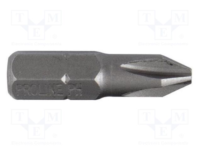 Screwdriver bit; Phillips; PH2; Overall len: 25mm; 25pcs.