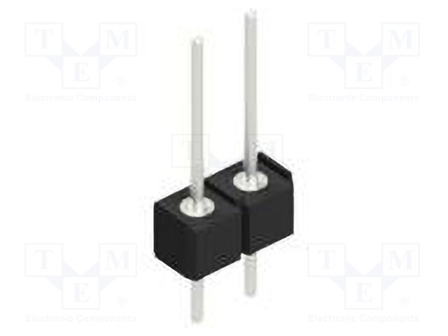 Connector: pin strips; pin header; male; PIN: 2; 2.54mm; THT; 1x2