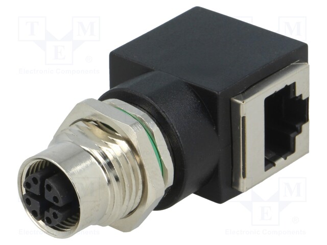 Adapter; RJ45 socket,M12 female; X code-ProfiNET; PIN: 8