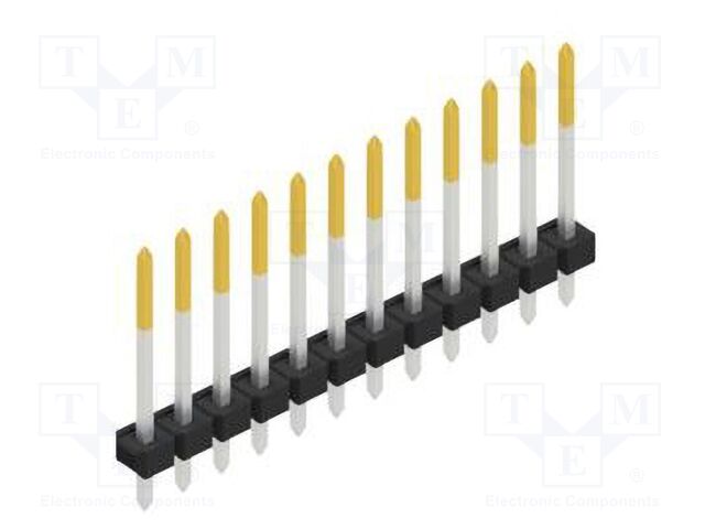 Connector: pin strips; pin header; male; PIN: 12; 2.54mm; THT; 1x12