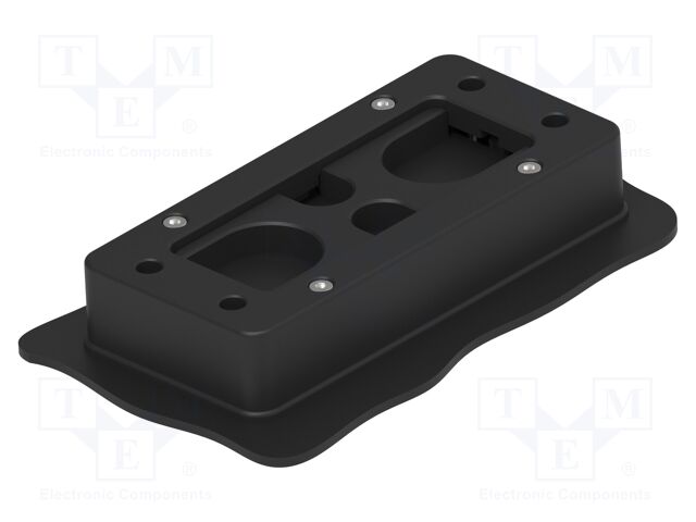 Multigate grommet; black; Holes no: 4; -40÷80°C; Entrelec; IP66