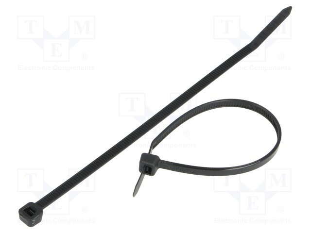 Cable tie; L: 80mm; W: 2.4mm; polyamide; 78N; black; Ømax: 15mm