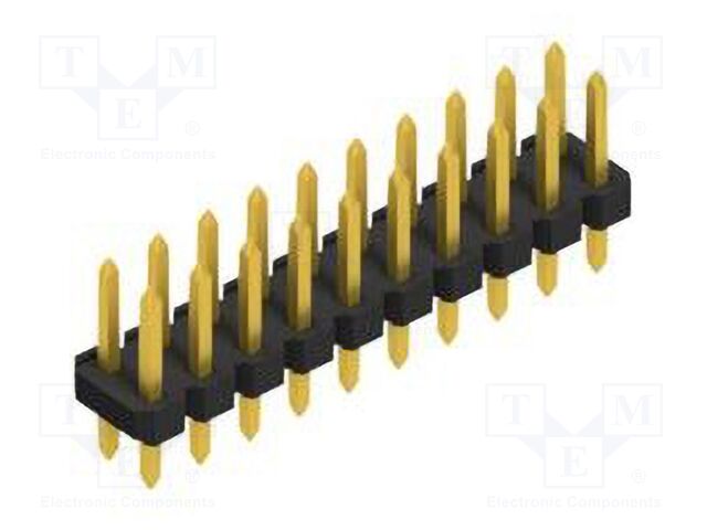 Connector: pin strips; pin header; male; PIN: 20; 2.54mm; THT; 2x10