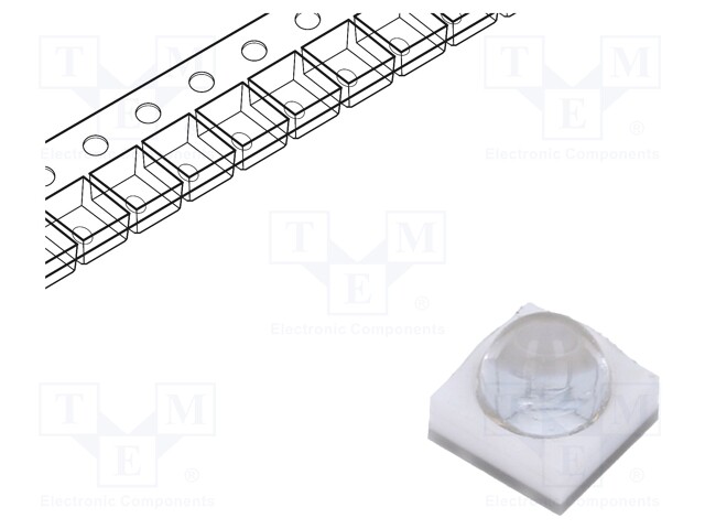 Power LED; UV-L; 30°; 700mA; Pmax: 8W; 3.5x3.5x3.05mm; Case: 3535