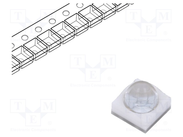 Power LED; UV-L; 30°; 700mA; Pmax: 5W; 3.5x3.5x3.05mm; Case: 3535