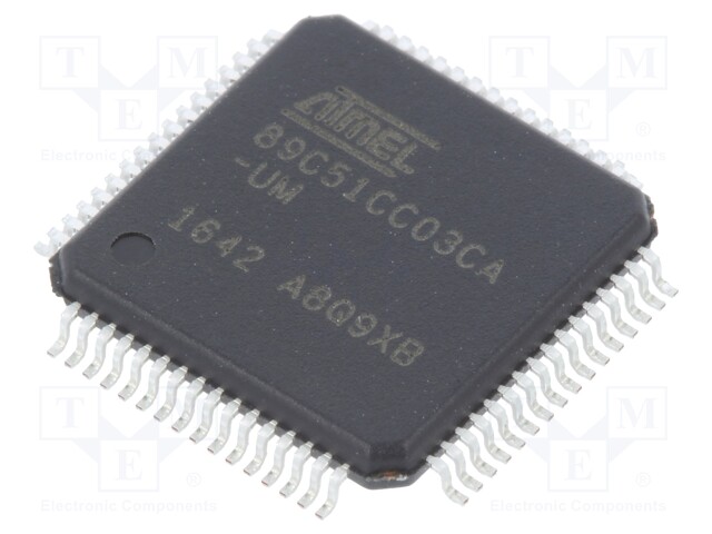 Microcontroller 8051; SRAM: 2304B; 3÷5.5VDC; VQFP64; Family: AT89