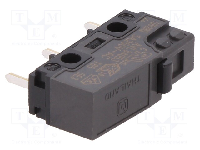 Microswitch SNAP ACTION; without lever; SPDT; 5A/250VAC; ON-(ON)