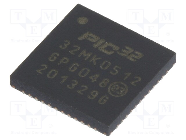PIC microcontroller; Memory: 512kB; SRAM: 64kB; 120MHz; SMD; VQFN48