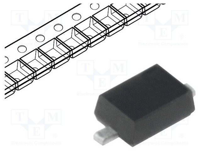 Diode: Zener; 0.55W; 2.4V; SMD; reel,tape; SOD323F; single diode