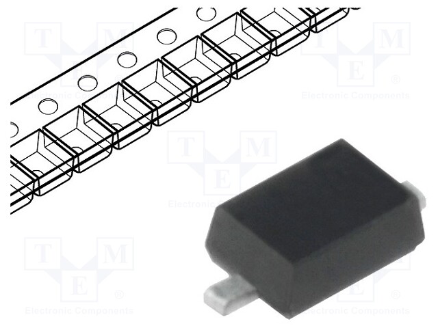 Diode: Schottky rectifying; SMD; 40V; 0.2A; Ufmax: 0.6V; SOD323F