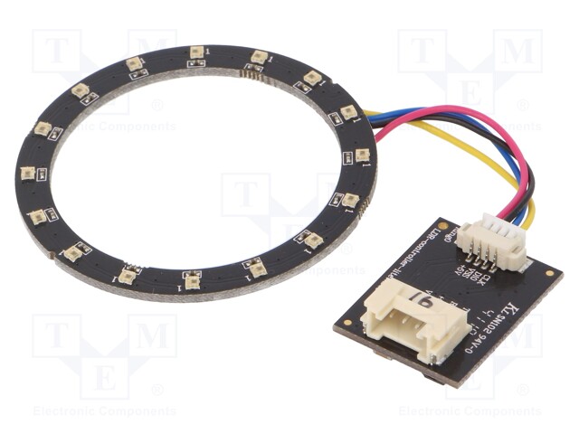 Module: LED ring; Colour: RGB; 1.3W; 5VDC; 120°; No.of diodes: 16