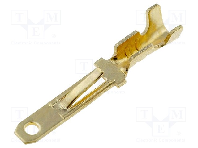 Terminal: flat; 2.8mm; 0.5÷1mm2; gold-plated; with a latch; male