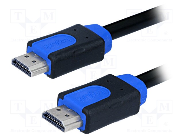 Cable; HDMI 1.4; HDMI plug,both sides; 20m; blue,black