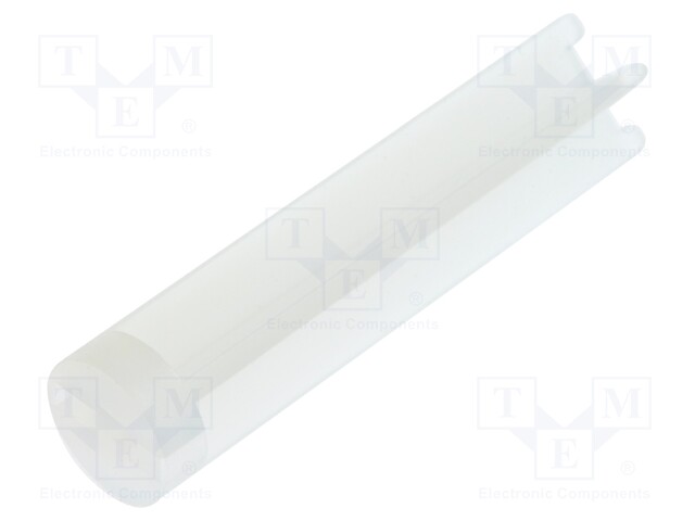 Spacer sleeve; LED; Øout: 6mm; ØLED: 5mm; L: 25.4mm; natural; UL94V-2