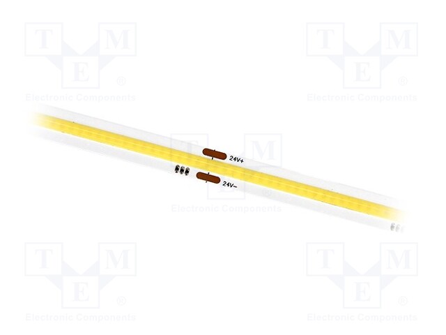 COB LED tape; white cold; 24V; LED/m: 320; 8mm; white PCB; IP20