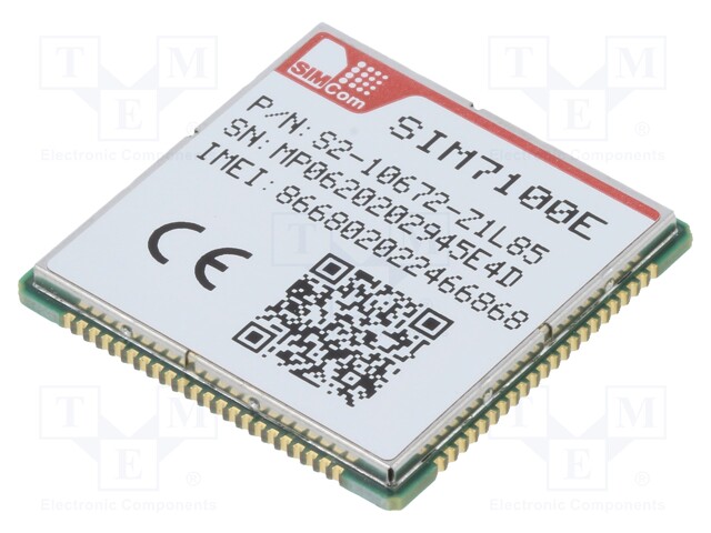 Module: LTE; Down: 100Mbps; Up: 50Mbps; SMD; 30x30x2.9mm