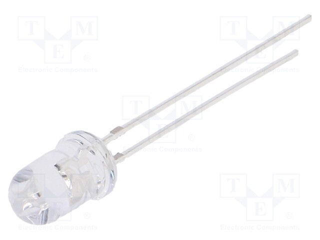 LED; 5mm; blue; 1560÷2180mcd; 30°; Front: convex; Pitch: 2.54mm